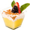 DLux 100 x 2oz Clear Plastic Mini Dessert Cups, Small Reusable Serving Bowl for Tasting Party Desserts with Recipe Ebook