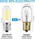 Kei D28x Kel 2816x Refrigerator Bulb 4W E17 LED Freezer Light Bulb Replacement, Dimmable E17 Intermediate Base Cool