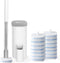 oshang Disposable Toilet Brush, Toilet Bowl Cleaner with Holder, 14 Refills for Deep Cleaning