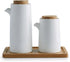 DOITOOL Oil and Vinegar Dispenser Bottle Set, White Ceramic Olive Oil or