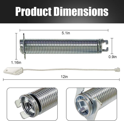 UPGRADED 00754866 Dishwasher Door Spring Kit, Includes Cable for Bosch/Thermador/Gaggenau Kitchen Dishwasher Door Hinge