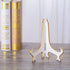 Artliving 8" White Gold Decorative Plate Stand Holder for Pictures and Artworks (2 Pack)