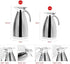 Coffee Pot Stainless Steel Tea Practical Pot Plastic Handle Comfortable To Hold Perfect Workmanship For Storing Serving Coffee Tea Hot Chocolate 1.5l/2l(Optional)(2L-red) by TOPINCN