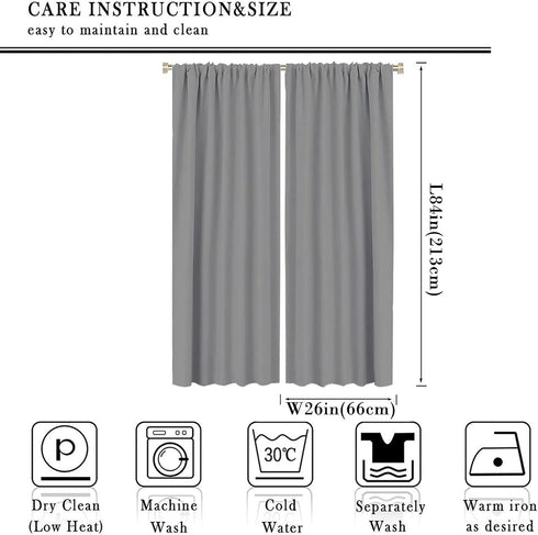 GoDazzling 52x84in 2 Floral Blackout Windows Curtains, Vintage Garden Plants Herbs Flowers Botanical Classic Design Art