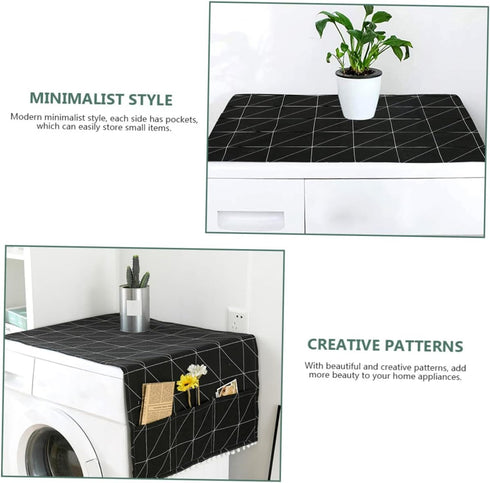 Dust Cover Towel Mini Fridge Cover, Universal Refrigerator Door Gasket, Protective Cover for Washer and Dryer