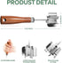 UDFLK 6-Curve Blades Stainless Steel Meat Chopper & Masher - Heavy Duty Ground Beef Chopper with Ergonomic Wood Handle