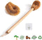 BIEAEIA Toilet Brush, Natural Coconut Fibre Brush Head and Rubber Wood Handle, Great