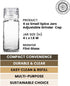 Small Clear Square Glass Spice Jar with Adjustable Grinder Cap, Foodgrade BPA Free, 4 Fl. Oz. Capacity