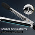 Kitchen Tongs Set of 3 - Silicone Tips, Heat Resistant 600°F Stainless Steel Locking Tongs, 7", 9", & 12"