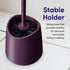 2 Pack Toilet Brush Cleaner and Holder Purple Toilet Bowl Cleaner Brush with Scrubbing Wand, Brush and Storage Caddy