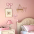 RattanView 3 2 Pcs Boho Bow Wall Decor Pink Bow Decoration Baby Shower Coquette Room Decor Woven Macrame Wall Hanging