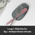 Carrotez Large Silicone Utensil Rest for Stove Top - Unbreakable Heat Resistant Silicone Spoon Rest for Kitchen Countertop - Oversized Wide Non-Scratch Spoon Holder for Camping - Grey