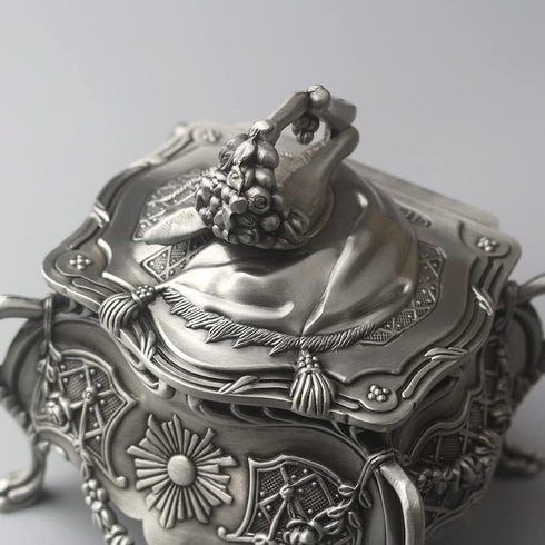 ROSIKING Emboss Alloy Metal Music Box Wind Up Antique Jewelry Musical Boxes Christmas Birthday Valentine's Day Gifts
