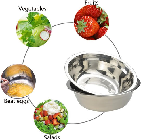 Stainless Steel Mixing Bowl Set, Set of 4