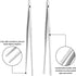 ChefBee Kitchen Cooking Tongs Tweezers, 2PCS 12" Stainless Steel Kitchen Utensils for Culinary, BBQ