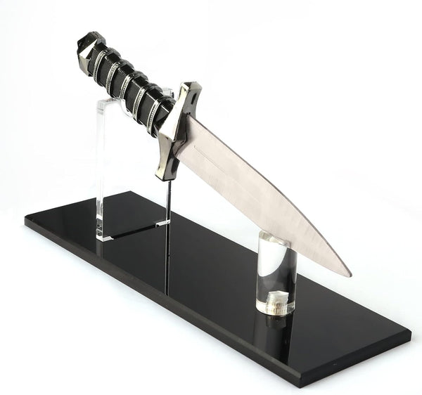 WANLIAN Knife Holder Display Stand for Fixed Blade Knife Collection, Single Knife Home Decor (Black)