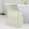 Efavormart Lifetime Folding Chair Cover Ivory Spandex Pleated Stretch Slipcover with Floor-Length