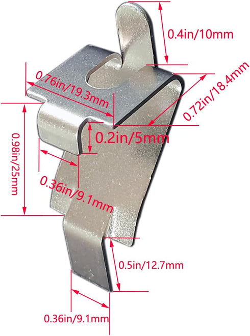 DUODUO 344-08982-0 Replacement galvanized iron shelf clips, extra durable 920158 Refrigerator shelf clips, refrigerator and freezer galvanized iron shelf support clips 16 pc
