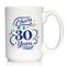 Cheers to 30 Years Coffee Mug - Gifts for Women & Men - 30th Anniversary Party Decor - 15oz White Ceramic