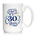 Cheers to 30 Years Coffee Mug - Gifts for Women & Men - 30th Anniversary Party Decor - 15oz White Ceramic