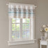 Madison Park Dawn Printed Blue Window Valance, Cotton Rod Pocket Floral Valances, 50X18", Teal