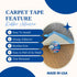 Carpet Tape, Double Sided Rug Tape for Secure Rugs on Hardwood, Removable, No Damage (Creme, 2" x 25 Yard)