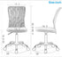 Armless Home Office Mesh Ergonomic Executive Chair Adjustable Mid Back Chair for Women Small Modern Swivel Rolling Desk