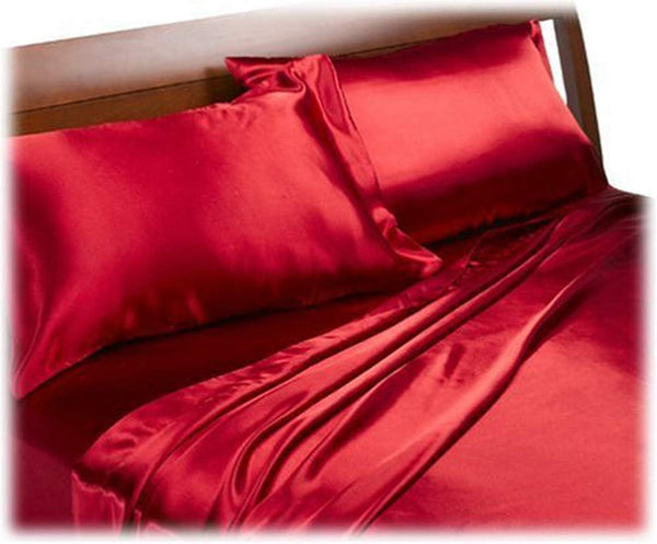 Royal Opulence Divatex Satin King Sheet Set, Red