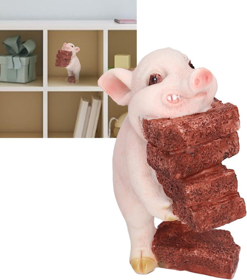 yaogohua Animal Statues, Cute Image Exquisite Workmanship, Vivid Lifelike Cute Pig Garden Statue for Home Gifts