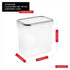 DWËLLZA KITCHEN Airtight Food Storage Container Set, 8 Pieces, 1.4L, BPA Free, Dishwasher Safe, Includes 8 Labels