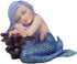 Ebros Under The Sea Blue Child Mermaid Sleeping On Coral Statue, Enchansia Mergirl Decorative Figurine