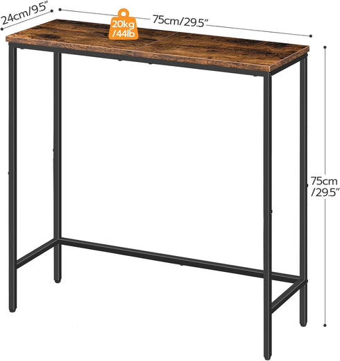 29.5" BF75XG01 HOOBRO Narrow Console Table, Small Entryway Table, Thin Sofa Side Display Table, for Hallway, Bedroom