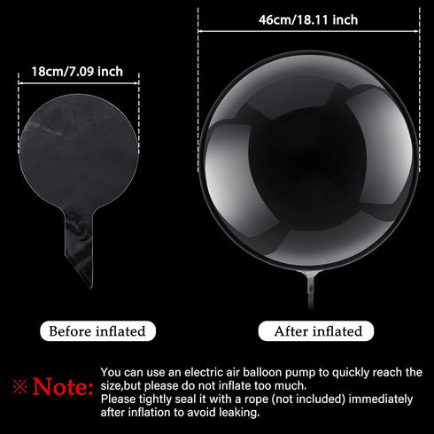 Sumind 30 Pieces Bubble Transparent Bobo Balloons, Crystal Clear Balloons for Birthday Party, Christmas, 18 Inches