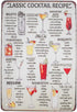 Treasure Gurus 8x12 Metal Retro Classic Alcohol Liquor Cocktail Recipes Wall Sign, Home Bar Decor