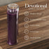 Simply Soson 2x8 inch Purple Devotional Candles in Glass Jar, 3 Pack, 90 Hours, Tall Pillar Candles