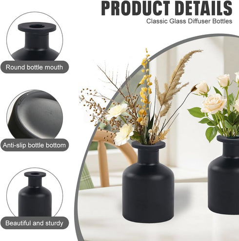 Happyupcity 1Pcs 150ml/5OZ Fragrance Diffuser Bottles Empty Glass Gradient Color Diffusers Vase Fragrances Scent