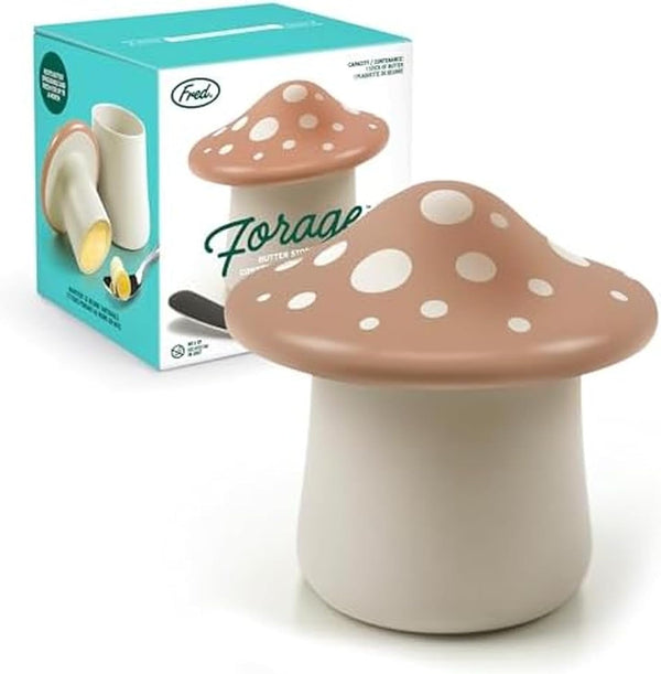 Genuine Fred FORAGE Mushroom Butter Storage Container, Unique Kitchen Accessory for Storing