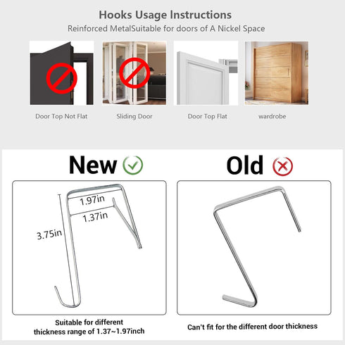 2 Pack 48 Closet homyfort Over the Door Shoe Organizer, Hanging Shoe Rack Storage Holder with Large Pockets for Door
