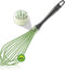 Dishwasher Safe Whisk, Professional Non-Scratch Stainless Steel & Silicone Whisk, 12-Inch, Green