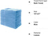 16"x27" (12 Pack) Simpli-Magic Cotton Hand Towels Soft Towels for Bathroom, Kitchen, Salon & Gym (Blue)