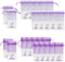 Sachet Empty Bags - Linen Fabric Organza Gauze Bags for Lavender, Spice, and Herbs (24pcs Purple Drawstring Bags)