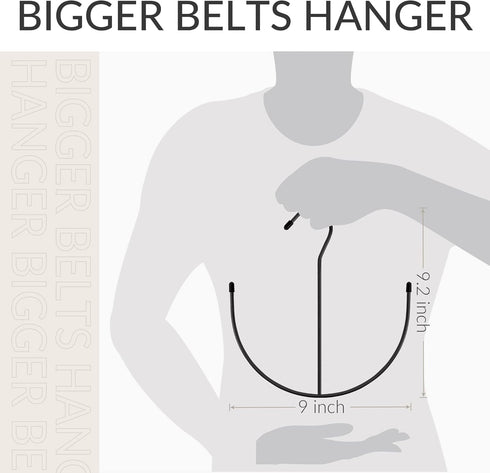 ZEDODIER Belt Hangers, Black Closet Organizer Hook Rack for Belts, Ties, Scarves, Hats