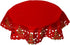 Grelucgo Small Embroidered Christmas Holiday Holly Tree Tablecloth for Coffee Table or Nightstand