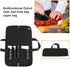 QEES Knife Roll Bag with 4 Slots for Home Kitchen Knife Tools, Durable Chef Knife Carrier with Handle for Culinary