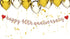 Rose Gold Happy 40th Anniversary Banner for 40th Wedding Anniversary, Forty AF Party, 40th Birthday Decorations