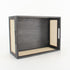 Black Wooden Rattan Storage Basket for Organizing, 14.96"x11.02"x6.30"