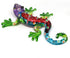ZOOCRAFT Glass Blue Gecko Figurine, Miniature Hand Blown Lampwork Lizard Statue Gift Decor, 2.0 x 3.6 x 0.7