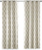 Sun Smart Blakesly Blackout Curtains, 50" x 84", Ikat Print, Thermal Insulated Light Blocking Drape