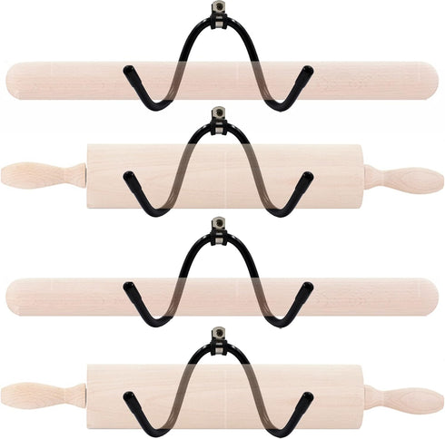 YYST Rolling Pin Holder, Rolling Pin Display Rack, Hardware Included, No Rolling Pin, 4/PK
