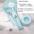 Honbay Handheld Rechargeable Fan, Portable USB Mini Fan with Base for Home, Office, Travel, Blue